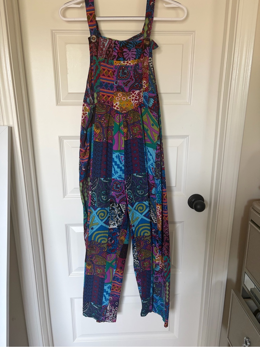 FREE PEOPLE Multicolor Patchwork Print Women's Jumpsuit Overalls